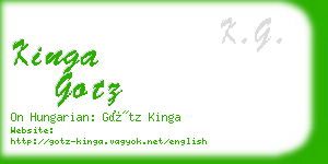 kinga gotz business card